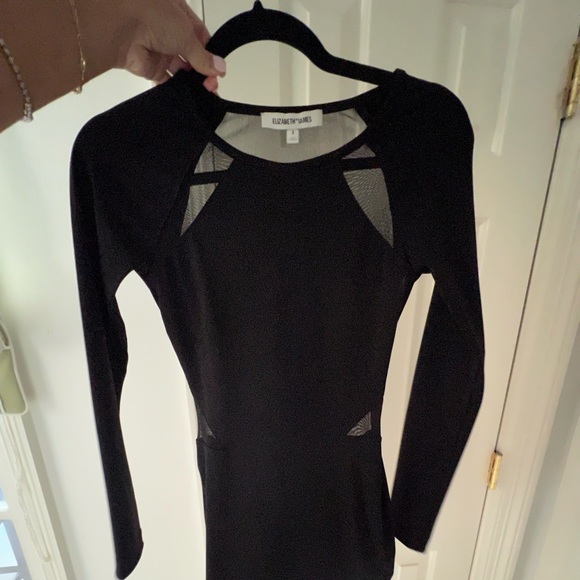 Elizabeth and James black tight long sleeve beautiful mesh dress (back is mesh) - Picture 6 of 6